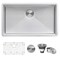 Ruvati 35-inch Undermount 16 Gauge Rounded Corners Large Kitchen Sink Stainless Steel Single Bowl RVH7466 - alternate 9